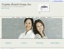 Tablet Screenshot of fujiokadentalgroup.com